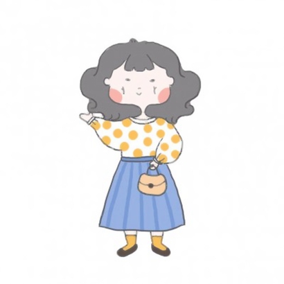 9张简约可爱女生手绘头像 适合当QQ头像的高清图