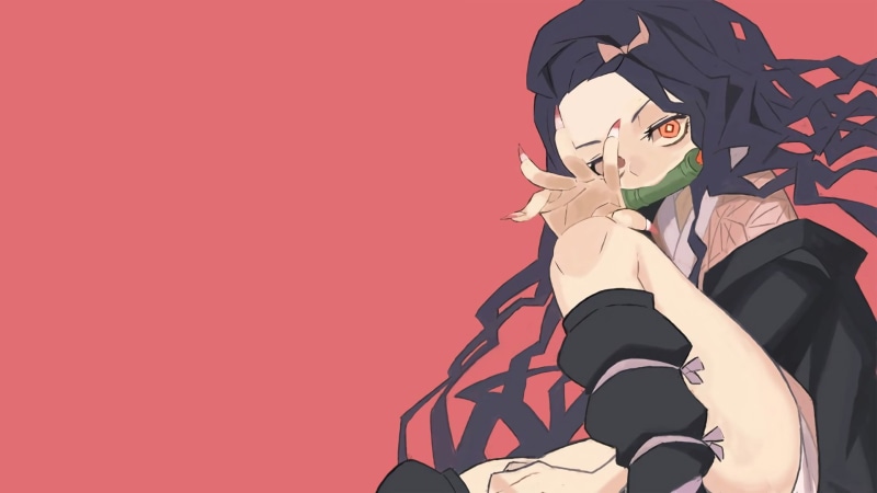 红眸少女和风壁纸