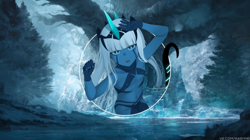 4K水下动漫少女壁纸｜画中画视角带你沉浸式逛海底世界