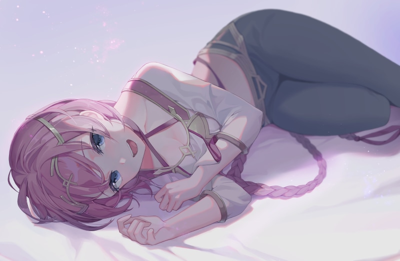 《第七史诗同人美图！粉毛蓝眼动漫少女5K壁纸合集》