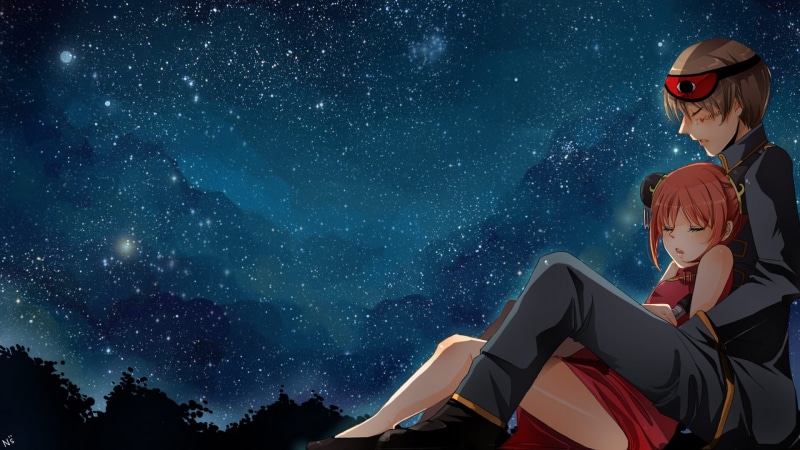 星空下的动漫男女壁纸合集