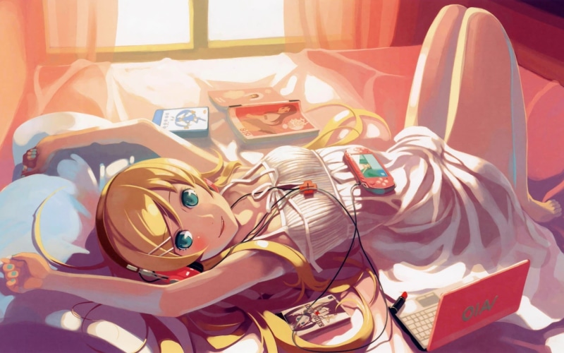 《高坂桐乃躺卧氛围感壁纸合集》