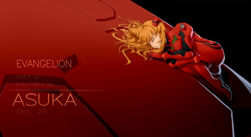 《新世纪福音战士明日香高清壁纸合集！金发少女紧身战斗服超飒》