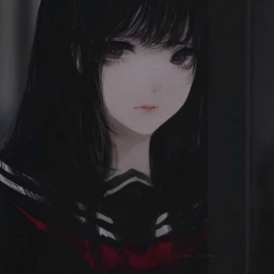 11张高清黑暗系二次元女生头像 氛围感拉满