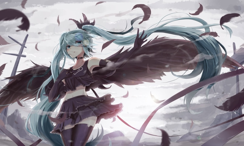 哭着的初音未来 高清动漫壁纸