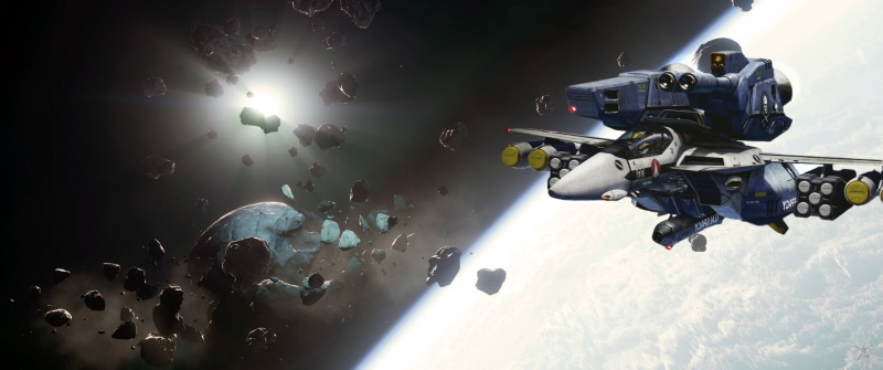 超燃机甲壁纸！太空堡垒VF-1女武神1080P高清图
