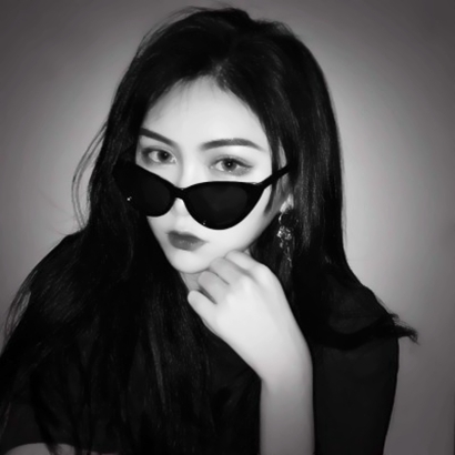 16张高清高冷黑白女生头像合集