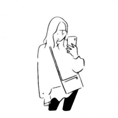 15张高清黑白简笔女生头像 适合当微信头像的手绘简画合集