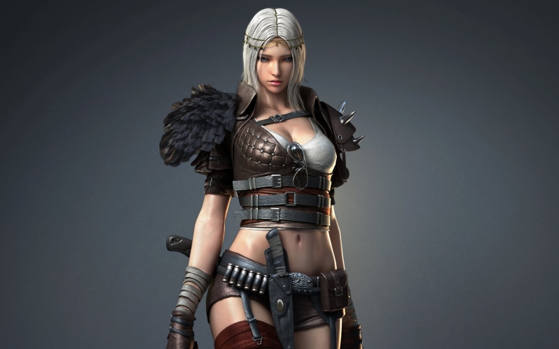 2K高清壁纸｜少女动漫暗黑猎人风穿搭写真