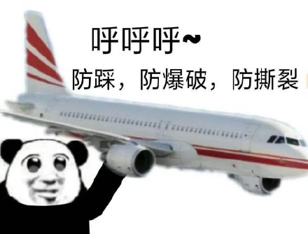 熊猫头玩飞机表情包合集