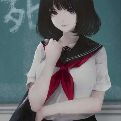 11张高清黑暗系二次元女生头像 氛围感拉满