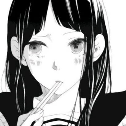 23张高清黑白款！霸气冷酷风女生漫画QQ头像