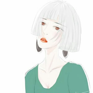 16张现代高冷美女手绘素描头像 高清好看的女生头像素材