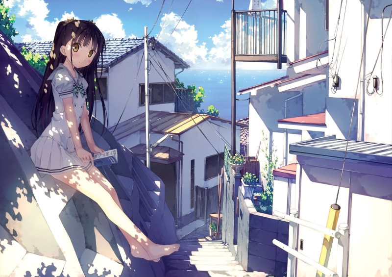 绝美的二次元少女户外壁纸合集