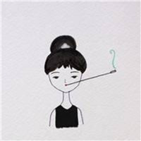 23张复古风二次元抽烟女生头像 氛围感拉满