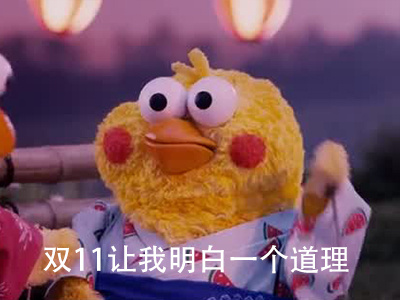 双11剁手后终于懂了这扎心道理