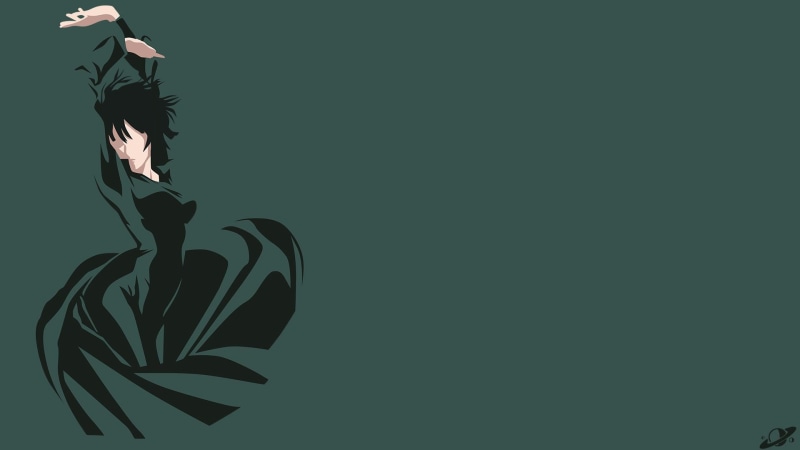 一拳超人吹雪绿裙绿发壁纸 高清无水印