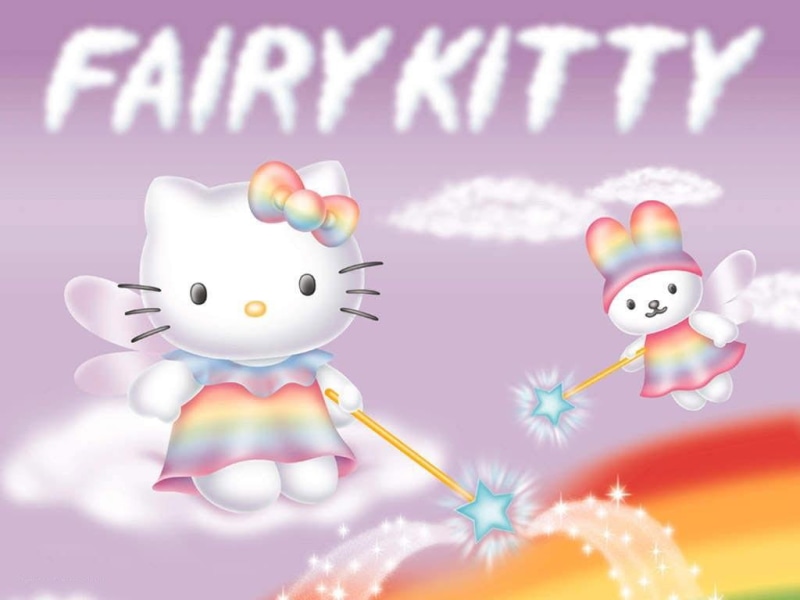 软萌Hello Kitty壁纸合集 蝴蝶结云朵童话风拉满