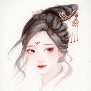 14张高清手绘古风闺蜜头像 氛围感拉满的古风美人头像