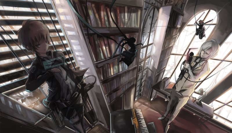 两张进击的巨人同人壁纸分享