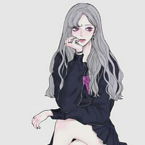 16张现代高冷美女手绘素描头像 高清好看的女生头像素材