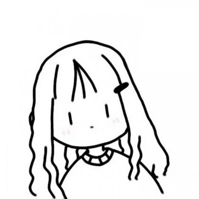 12张个性女生简笔画头像 高清素材合集