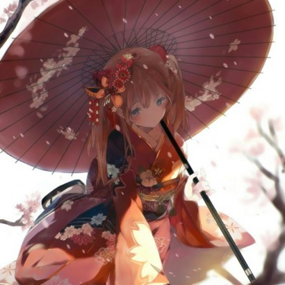 13张高清古风动漫撑伞女生头像 氛围感拉满