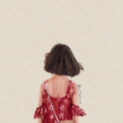 女生动漫背影QQ头像来啦！13张高清手绘唯美款任你挑