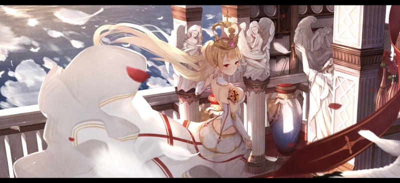 这组二次元壁纸太绝了！金发编发少女氛围感拉满