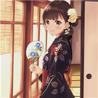 18张超好看的二次元和服女生动漫头像，氛围感拉满