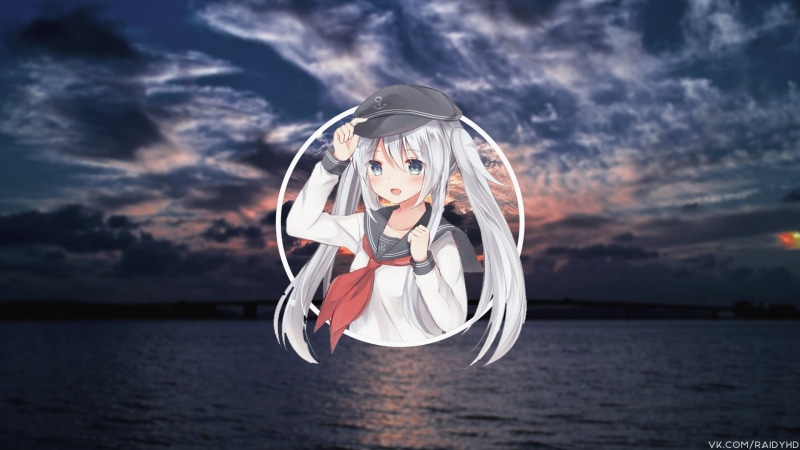 红眼睛动漫少女壁纸 长发动漫舰娘天城