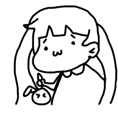 15张高清黑白简笔女生头像 适合当微信头像的手绘简画合集