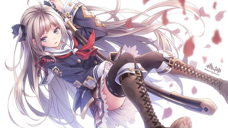 绝绝子！动漫金发少女绝对领域壁纸合集