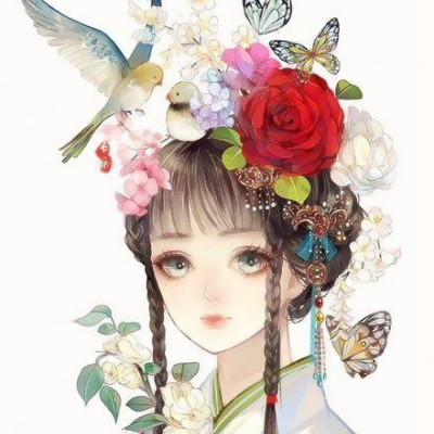 17张高清冷淡风动漫女生古风头像 氛围感拉满