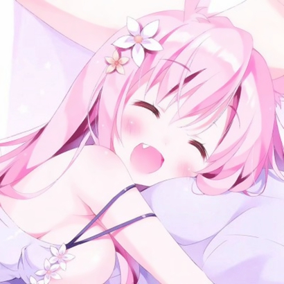 浅粉色系可爱动漫女生头像合集 17张高清图分享