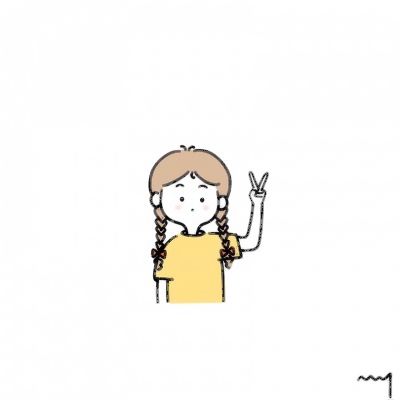 15张高清可爱女生手绘简笔画头像 适合当微信头像