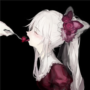 冷酷感拉满！12张高清黑化动漫少女头像合集