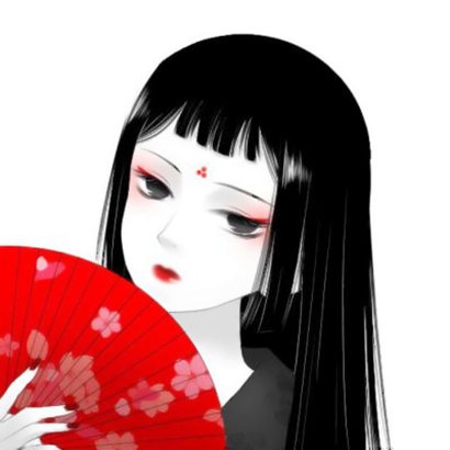 12张高清红眼黑发动漫女生头像 清冷感拉满的长发冷漠少女图