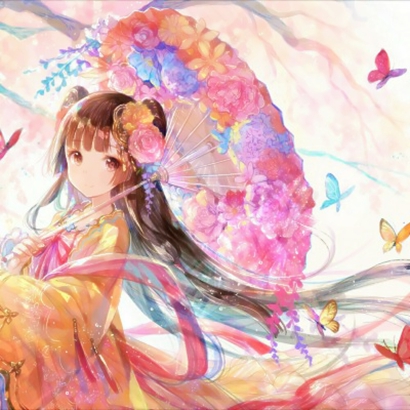 13张高清古风动漫撑伞女生头像 氛围感拉满