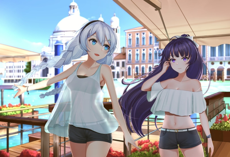 崩坏学园 动漫壁纸 琪亚娜·卡斯兰娜 雷电芽衣 高清1080P