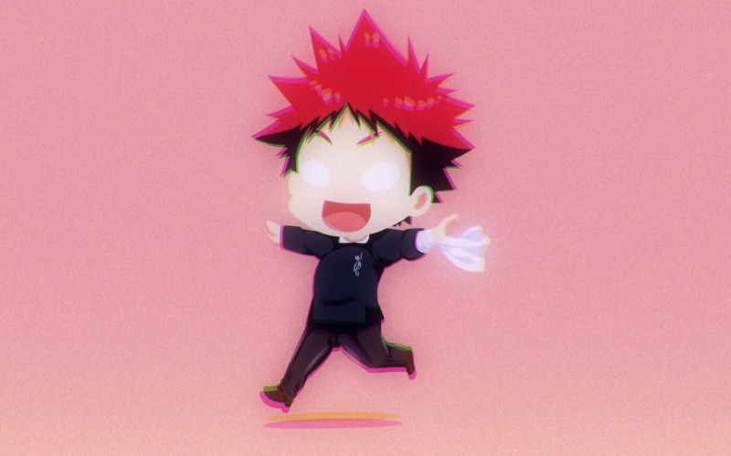 《食戟之灵》手办高清壁纸 粉色主题室内静物特写