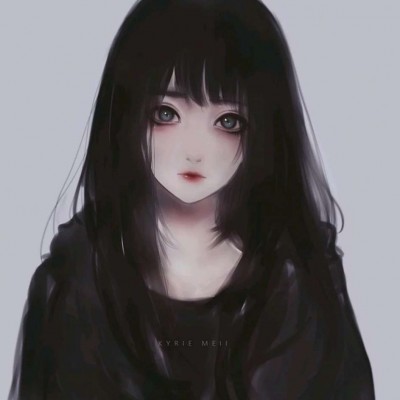 11张高清黑暗系二次元女生头像 氛围感拉满