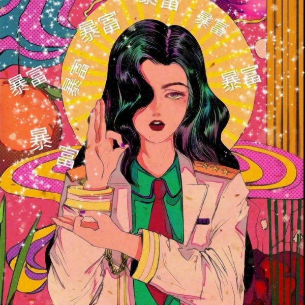 12张高清动漫风！变美变瘦变有钱女生头像背景图