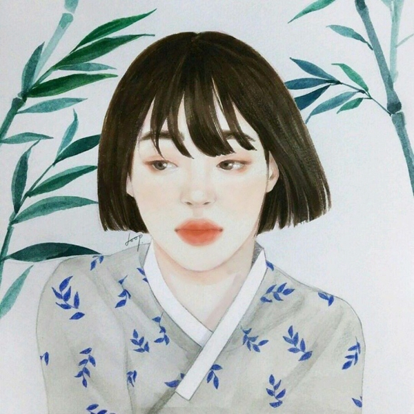 女生个性手绘头像超清合集 7张氛围感拉满的手绘女头