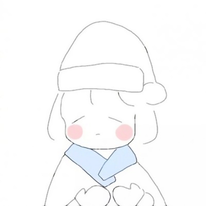 抖音热门可爱简笔画女生头像 共14张