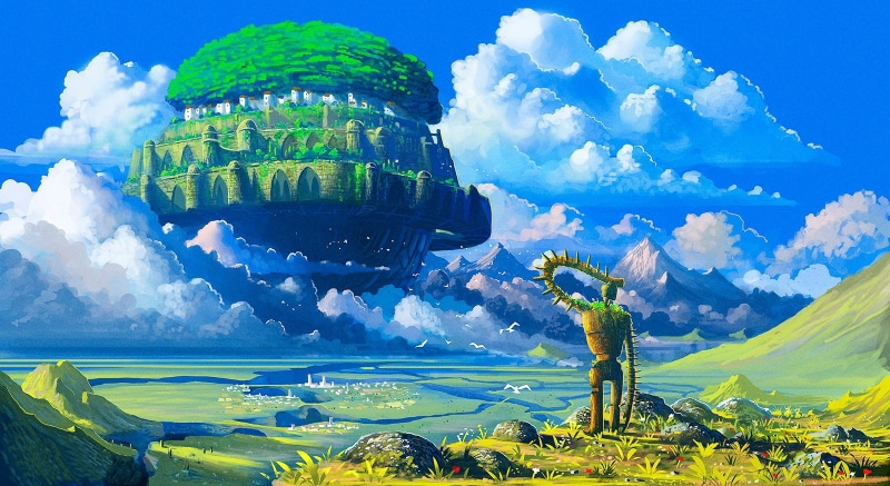 《天空之城》高清壁纸来袭！吉卜力经典浮岛机器人动漫壁纸