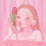 5张粉色可爱女生手绘头像，超清又好看