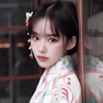 9张高清真人古风汉服女生头像合集