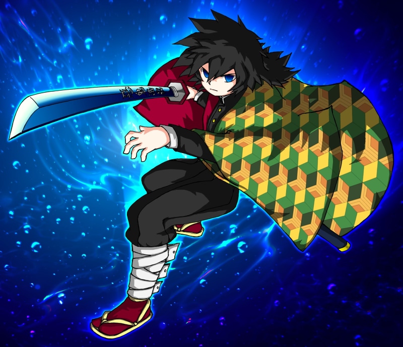 鬼灭之刃富冈义勇&上弦之三阿炎高清壁纸合集