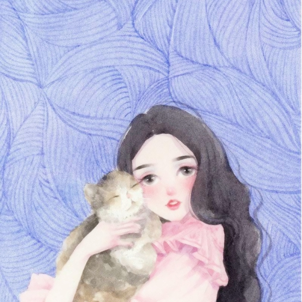 16张超好看的简约彩色手绘女生头像，高清质感拉满